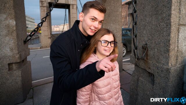 Kissing action with Bella Gray