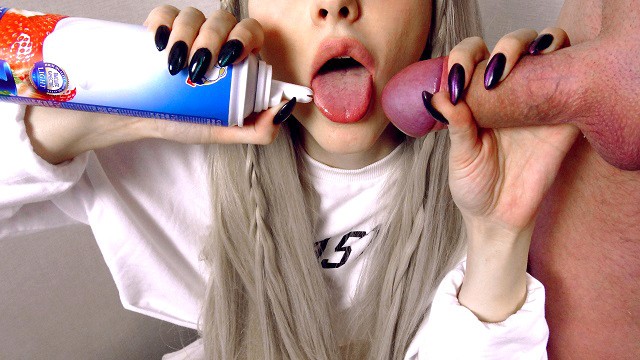 Pulsating Cum Mouth film with My Creamy Soda from Grab