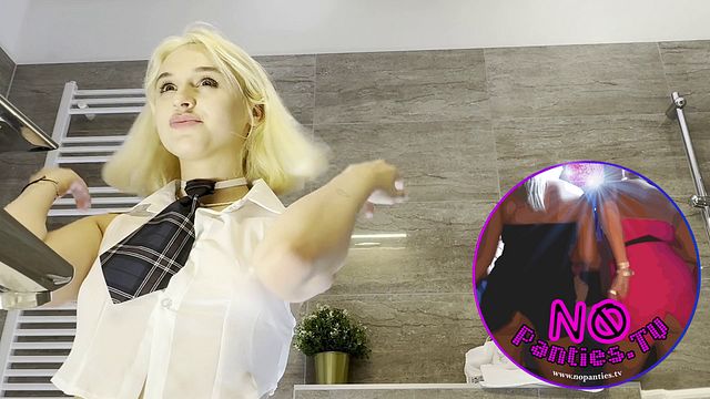 College action with Petite Blonde from Grab