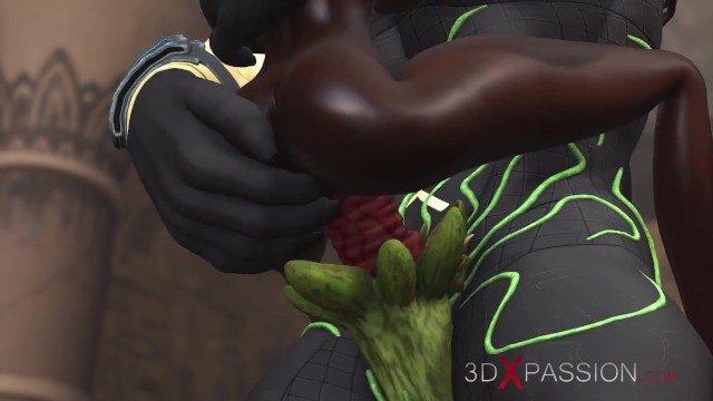 Ebony bang with Anubis and Egypt from Grab