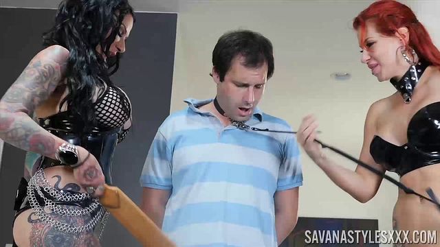 Pegging action with Jenevieve Hexxx and Savana Styles from Grab