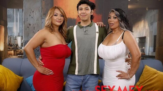 Double Blowjob action with Sandra Paola