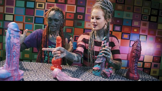 Heavily Tattooed action with Anuskatzz and Lily Lu from Grab