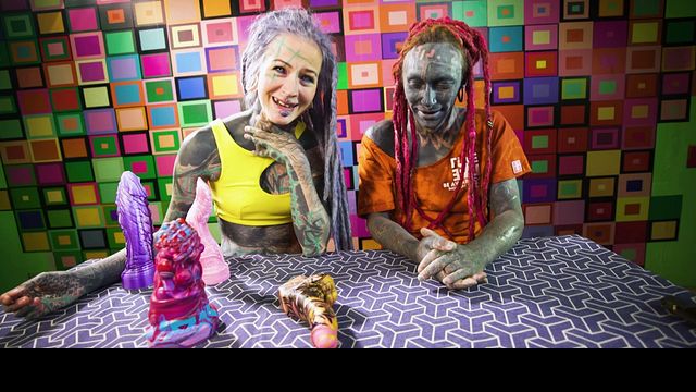 Tattoo Couple video with Anuskatzz and Lily Lu from Grab