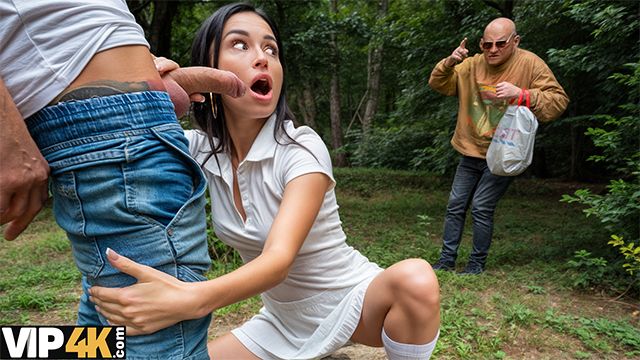 Hot Brunette movie with Max Dior and Milena Ray from Grab