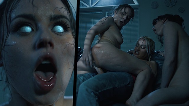 Growing Cock scene with Anna Claire Clouds, Casey Calvert and Cherry Kiss from Grab