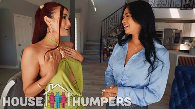 Double Blowjob scene with Charles Dera and Scarlett Alexis from Grab