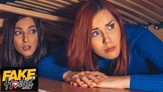 Fakehostel action with Charlie Red, Katy Rose, Lacy Lennon and Steve Q from Grab