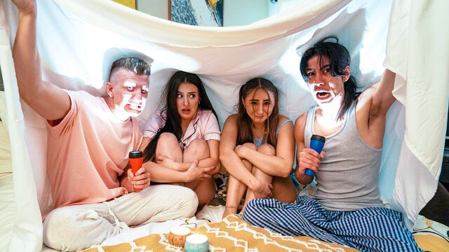 Foursome scene with Aubree Valentine and Penelope Kay